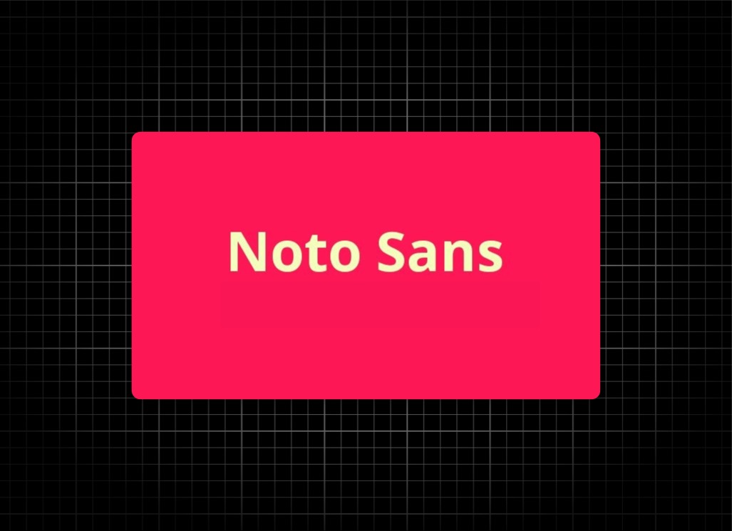 Noto Sans type specimen